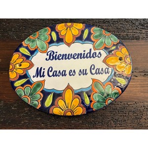 Bienvenidos Talavera Handmade Ceramic Home Decor