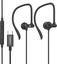 USB C Headphones with Microphone Wired USB C Earphones for Sports and Running Ty