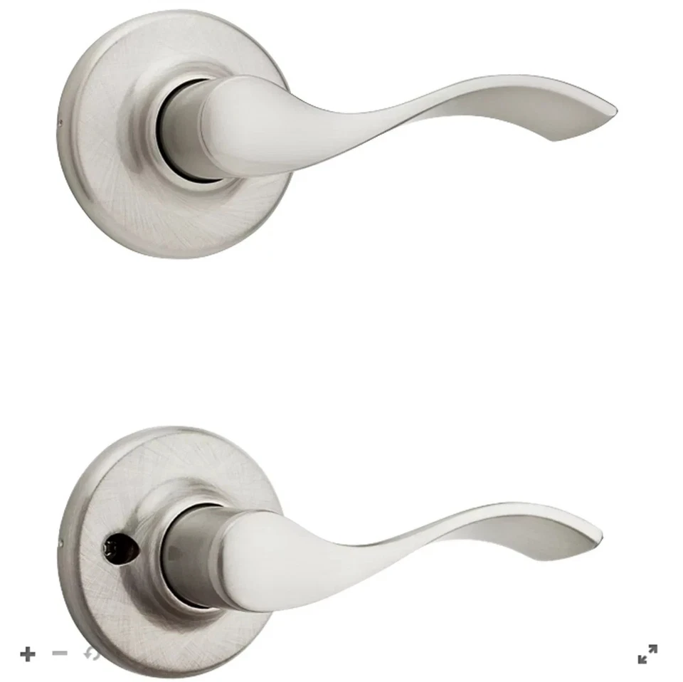 NEW Kwikset Balboa Hall Closet Passage Door Lever Handle Satin Nickel FREE S/H