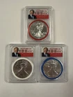 🔥Trump History In Your HandsPCGS 2017 MS70 First Strike Red White Blue Gaskets