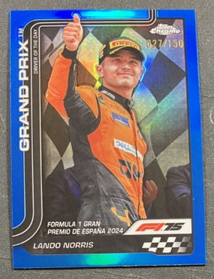 027/150 Blue Refractor Lando Norris #131 McLaren 2025 Topps Chrome