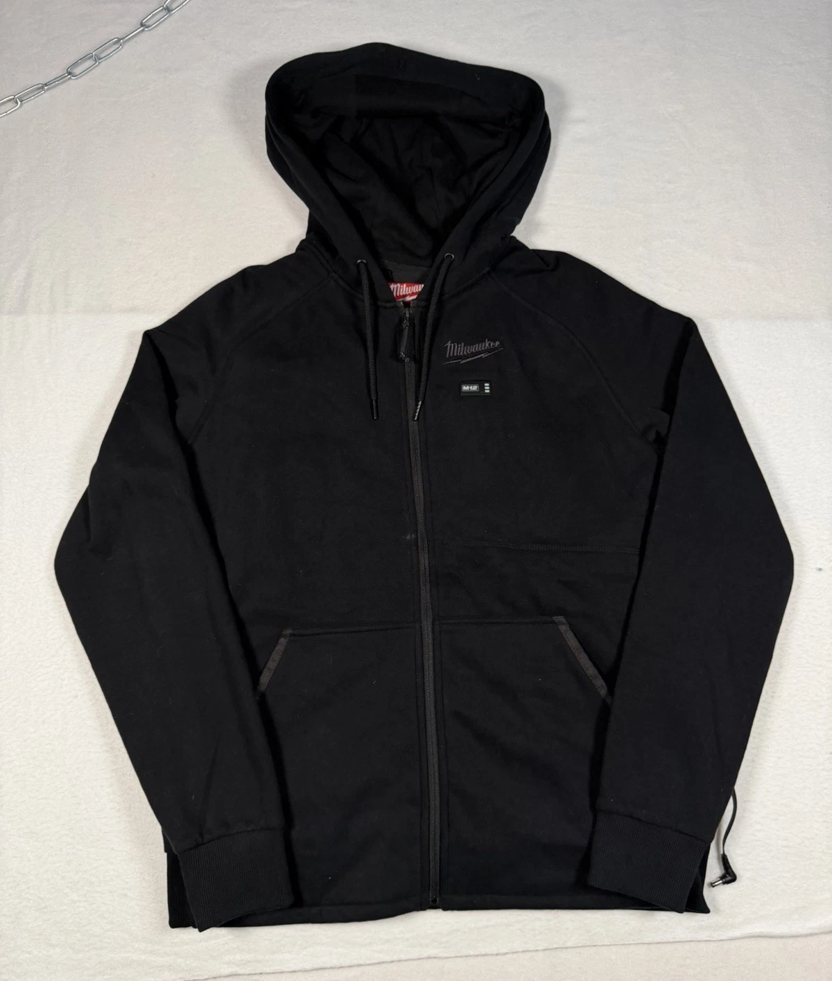 Milwaukee Hoodie Sweatshirt Men's L Black M12 Heated Gear Work Jacket NO BATTERY