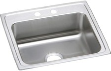Elkay LRAD221955 Lustertone 22" Drop Single Basin Stainless Steel Kitchen Sink 2