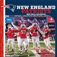 Turner Licensing,  NFL New England Patriots 2026 Mini Wall Calendar, 7'' X 7'',
