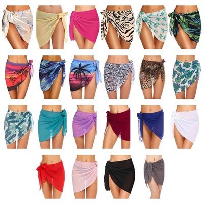 Sarong-Coverups for Womens Beach-Wrap Skirt Swimsuit Wrap Short Swim-Pareo