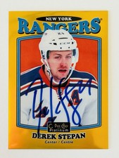 Derek Stepan Rangers Autographed 2016-17 OPC Platinum Gold Rainbow /149 R-45 COA