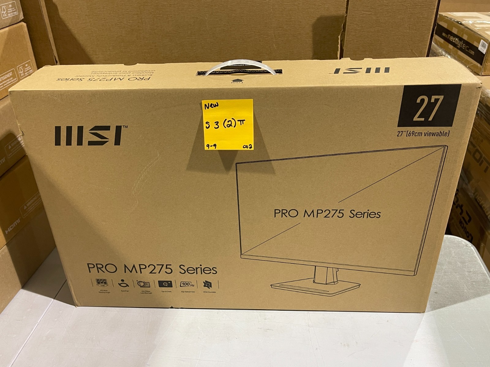 MSI Pro MP275 3PC3 Black Resolution 1920 X 1080 LCD Monitor 27 Inch 12