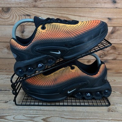 Nike Turnschuhe Damen Größe UK 4,5 Air Max DN Schwarz Laser Orange Laufschuhe GS