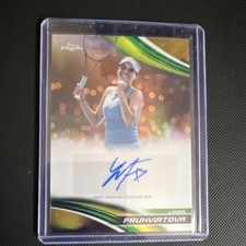 Topps 2025 Chrome Tennis Linda Fruhvirtova Autograph Serial #CA-LFA Card /50