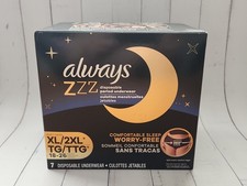 Always ZZZ Overnight Disposable Period Underwear Size XL/2XL 18-26, 7 Underwear