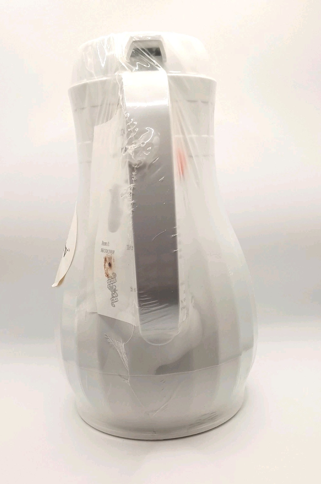 Select Serve Insulated White Coffee Carafe Server 44oz Pitcher Push Button Lid