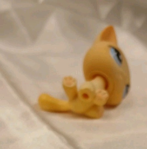 Littlest Pet Shop #1005 Yellow Sitting Cat With Lion Mane - Picture 7 of 9
