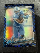 Panini 2025 Prizm Black & Blue Checker #164 David Montgomery Detroit Lions