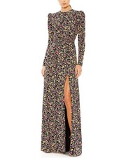 Mac Duggal Floral Gown Women's Black 16