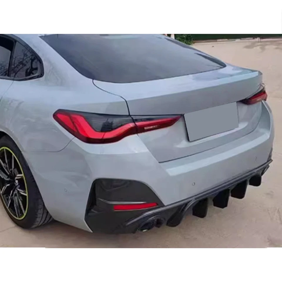 For BMW 4 Series G26 420i Gran Coupe 2021-24 Rear Bumper Diffuser Carbon Look Foto 2 de 4