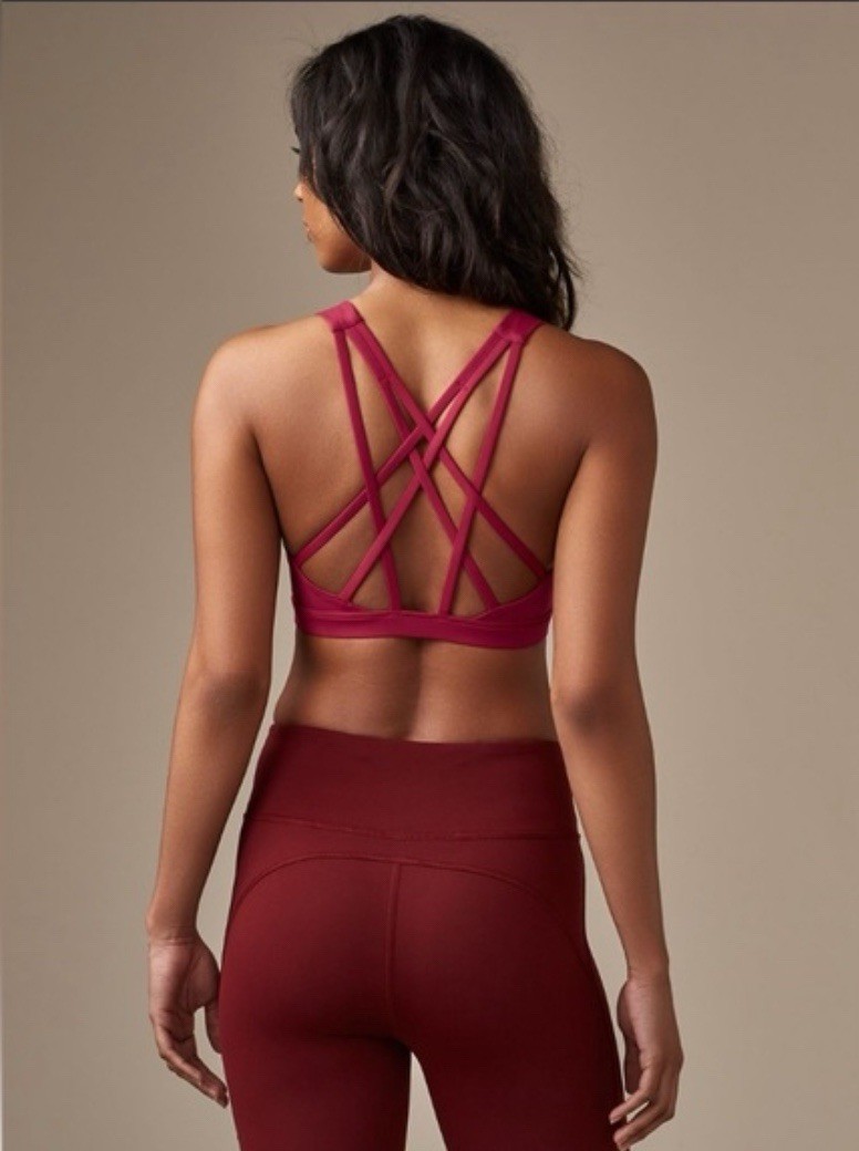 Lululemon Free To Be Serene Bra, Women’s 10, Red, Workout & Yoga Sports Bra