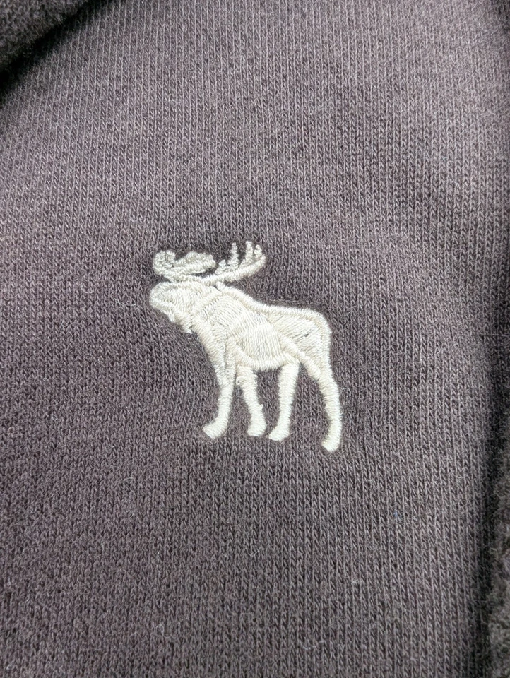 VTG Abercrombie & Fitch Full Zip Hoodie Men M Heavyweight Sherpa Lined Brown Y2K - Image 4 of 4