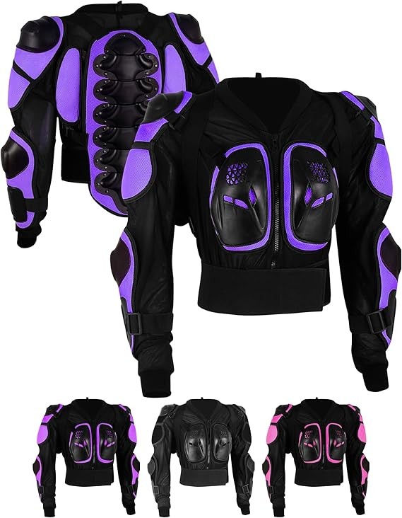 Ladies Motorcycle Body Armour Jacket CE Approved Spine Chest