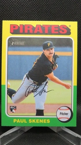 PAUL SKENES 2024 TOPPS HERITAGE ROOKIE CARD PIRATES