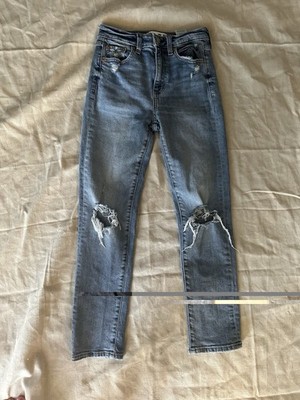 Daze Jeans Womens Size 24 Blue Denim Skinny Distressed Jean
