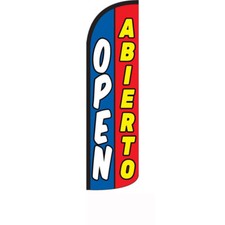 Open Abierto Windless Swooper Flag