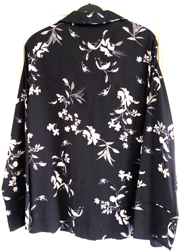 M&S Rosie for Autograph Blue Floral Satin Pyjamas Set 16 & 22 BNWT - Picture 4 of 8
