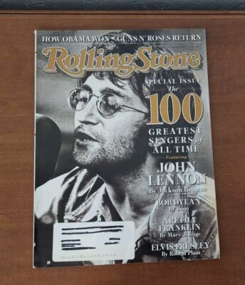 Rolling Stone Magazine Issue 1066 November 27, 2008 100 Greatest Singers LENNON
