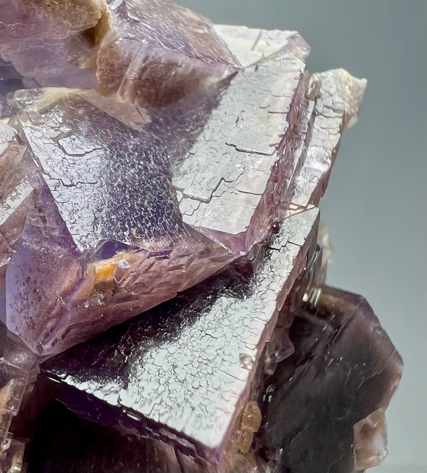 168g Stunning Purple Cubic Fluorite Crystal Specimen from Balochistan Pakistan