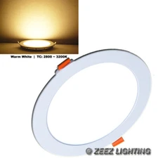 25W 11-Inch Round Warm White LED Recessed Ceiling Panel Light Canless Downlight