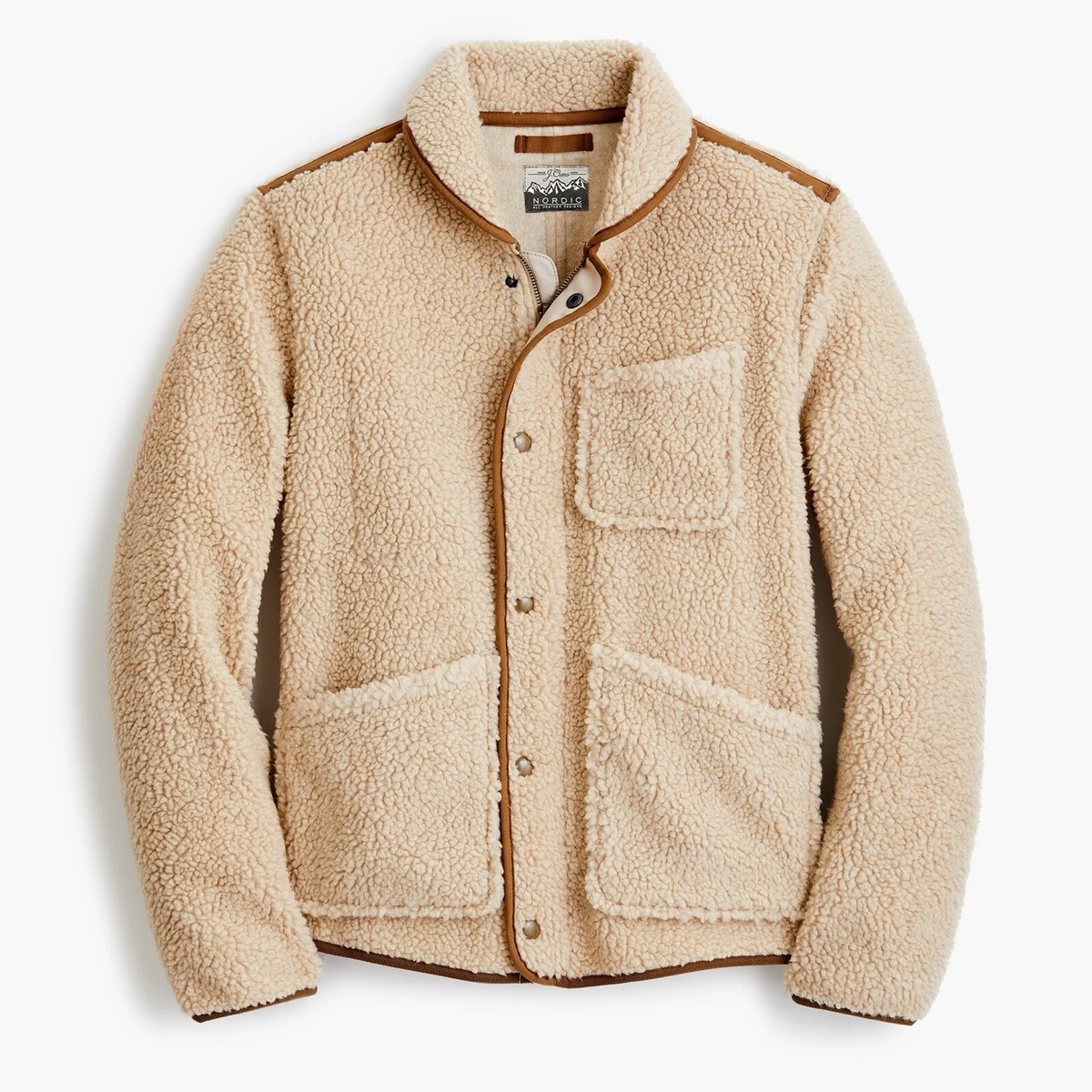 Wallace Barnes Nordic Sherpa Fleece Shawl-collar Jacket