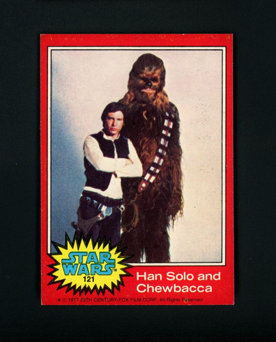 1977 Topps Star Wars #121 Han Solo and Chewbacca — Raw