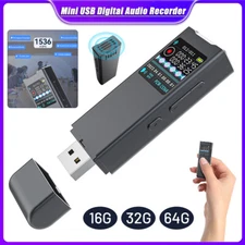 New Digital Voice Recorder 16/32/64GB USB Recording Device Dictaphone MP3 Player