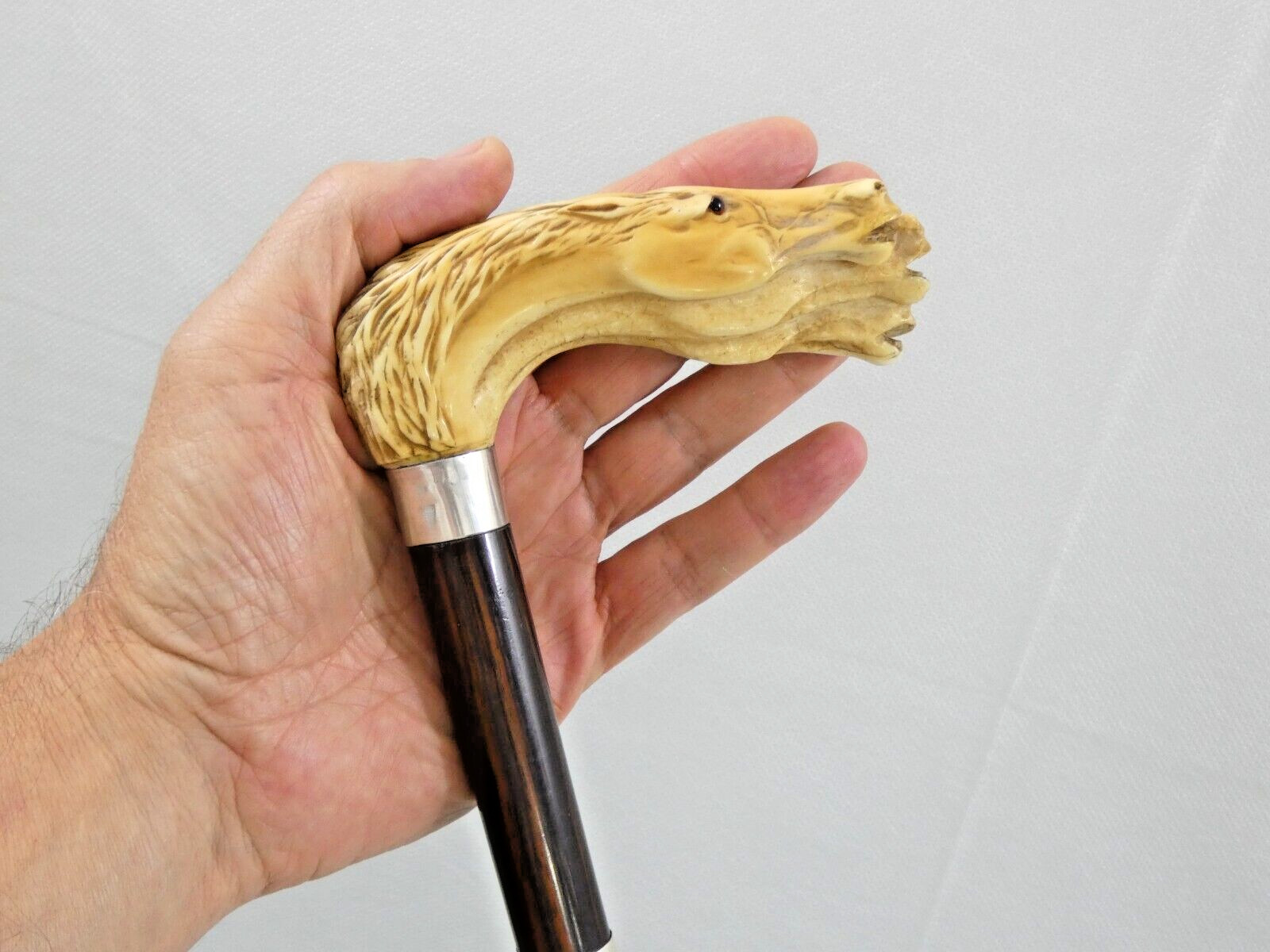 VERY LARGE EXCEPTIONAL QUALITY ANTIQUE WALKING CA… - image 12