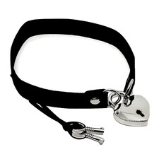 Sexy Choker Heart Padlock Pendant Necklace Collar Padlock & Keys Gothic Punk