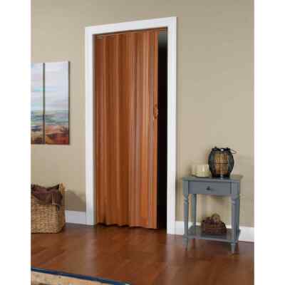 Spectrum 36 in. x 80 in. Fruitwood Vinyl Accordion Folding Door with Hardware