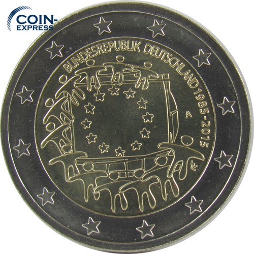 *** 2 EURO Gedenkmünze DEUTSCHLAND 2015 30 Jahre EUROPAFLAGGE Auswahl A D F G J - Bild 2 von 6