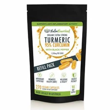 REFILL BAG - Turmeric 95% Curcumin Extract (1,350mg), Organic, with Black Pepper
