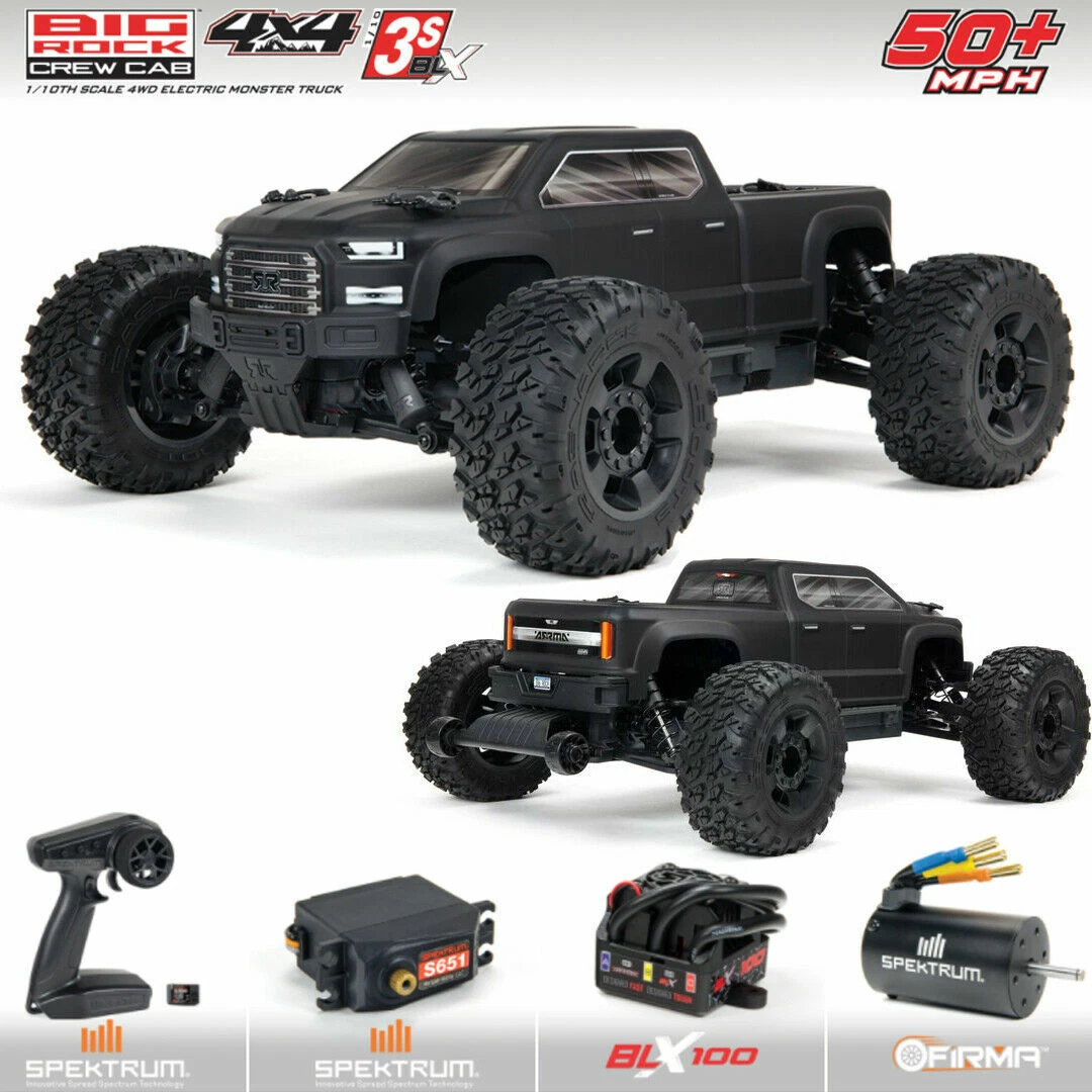 2021 V3 ARRMA ARA4312V3 Big Rock Crew Cab 3S BLX RTR Brushless 1