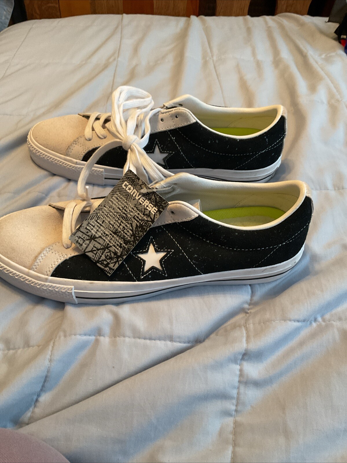 SAOLA Scarpe sneakers basse Converse All Star uomo taglia 10 M scamosciate blu navy e marrone nuove