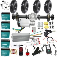 60V 2500W Differential Motor 32'' Rear Axle Kit 23x7-10 Tire for ATV UTV Go Kart