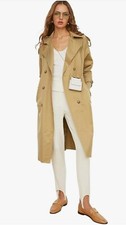 Trendyol Women’s Trench Coat Mac Belt Tie Khaki Xl Uk 14 New With Defect Rrp£55