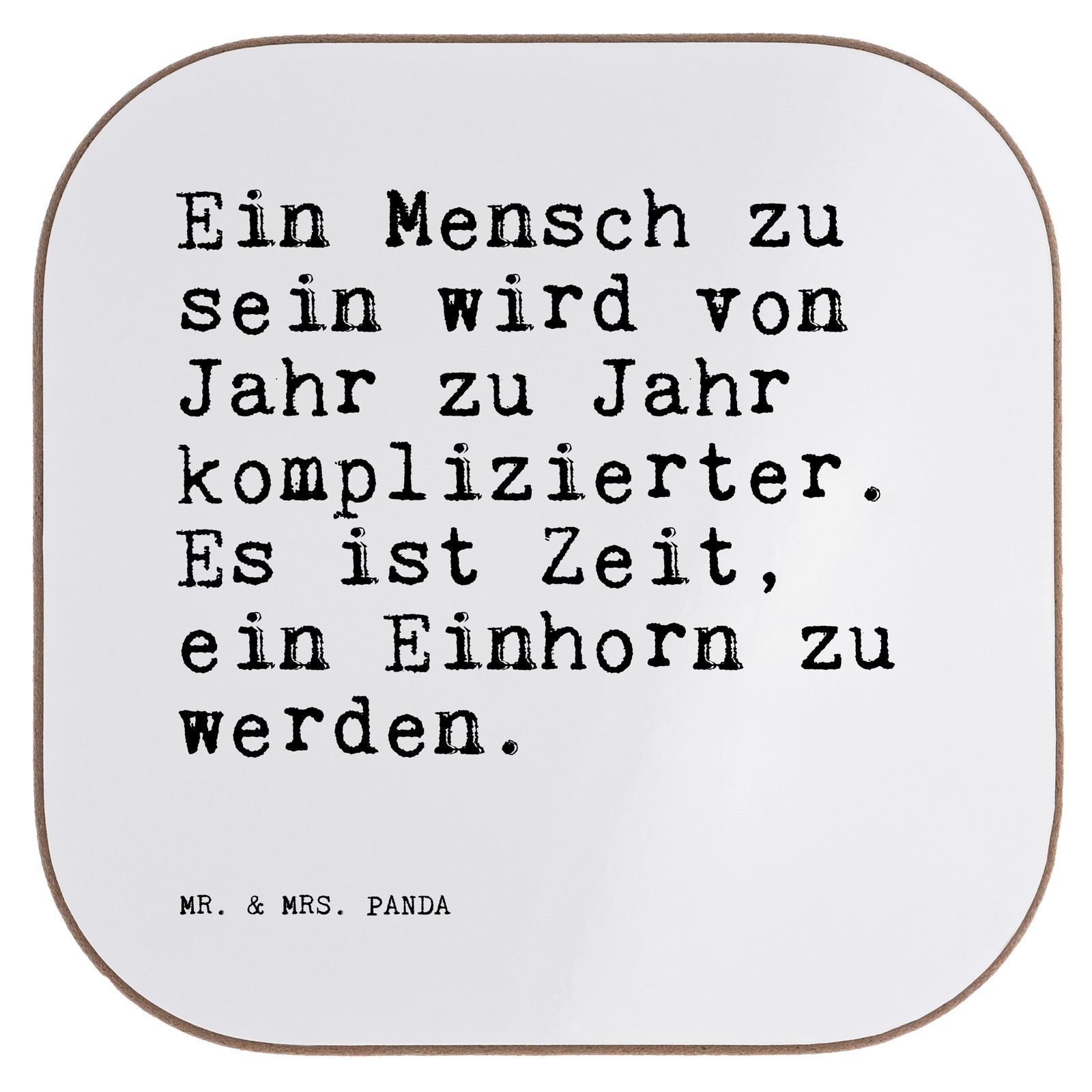 Untersetzer Ein Mensch zu sein... - Geschenk Regenbogen Getränkeuntersetzer
