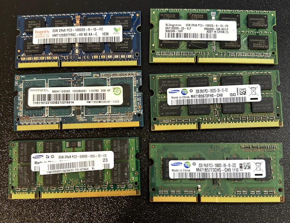 1x RAM 2GB (1 x 2GB SO - Dimm) Hynix Ramaxel Samsung Kingston USATO GARANTITO - Immagine 2 di 2