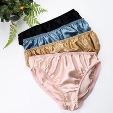 High Waisted Silk Panties Underwear Mulberry Women's Breathable Knicker Briefs