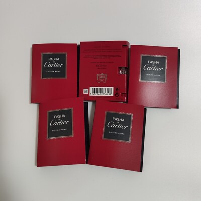 5PCS Pasha De Cartier Edition Noire Eau de Toilette EDT 1.5 ml/0.05 oz Each