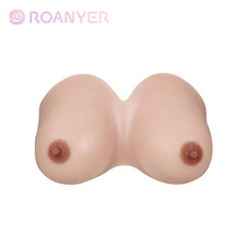 Roanyer B Cup Silicone Tube Top Style Breast Fake Boob For Crossdresser Cosplay