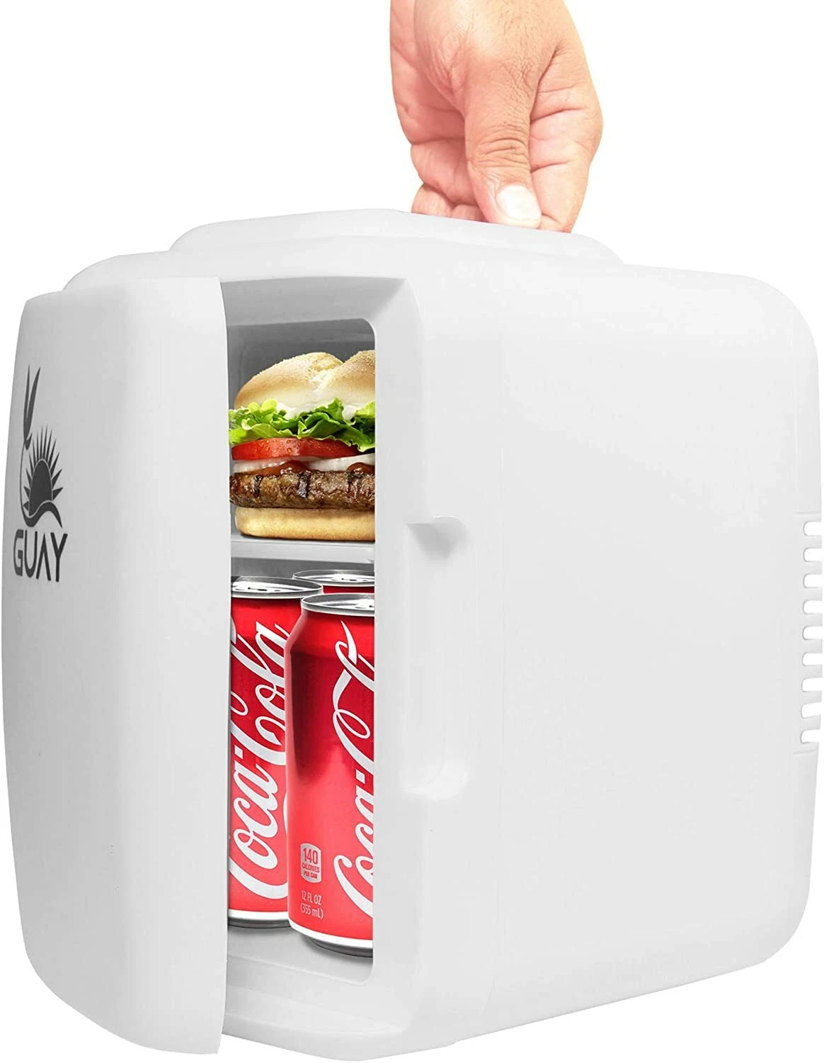 Guay Portable Thermoelectric Mini Fridge Cooler and Warmer - White