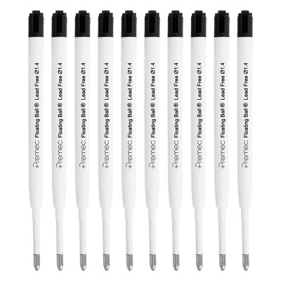 Kugelschreiberminen Nachfüllpack Schwarz 10 Stück Kulimine Ersatzmine 1,4 mm