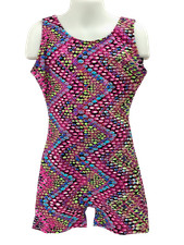 NWT Eurotard Gymnastics Tank Unitard 54503 Fuchsia Acro Girls Size INT 6x-7