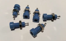 (6 pcs) E-Z Hook 9218 Tip Connector Jack 0.080" -  BLUE